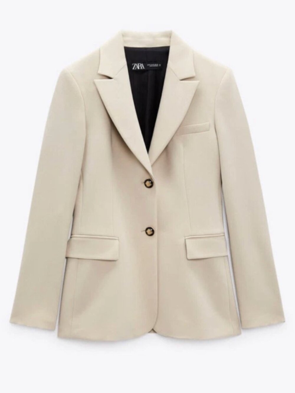 Zara tailored beige blazer - S